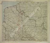 Akte 283. Karte mit eingetragenen Frontlinien im Westen vom Februar 1916 vor Beginn der deutschen Offensive, M 1:320 000