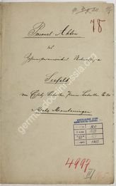 Akte 451. Personalakte des Zahlmeisteranwärters Max Seefeld (8.8.1881 in Berlin)
