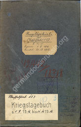 Akte 116. KTB des Staffelstabes Nr. 153 der 52. Infanterie-Division – II. Teil 