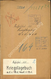 Akte 124. KTB des Staffelstabes Nr. 164 der 16. Landwehr-Division