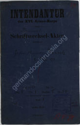 Akte 361. Personalakte des Hilfzahlmeister Albert Hirsch (12.7.1885 in Koponiwo/Danzig)