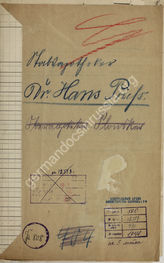 Akte 431. Personalakte des Stabsapothekers Dr. Hans Prieß (13.5.1893 in Berlin)