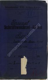 Akte 368. Personalakte des Zahlmeisters Ernst Rost (30.8.1885 in Cattern/Breslau)