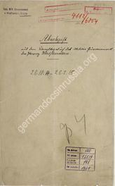 Akte 148. KTB (Abschrift) des Militär-Gouverneurs der Provinz Westflandern