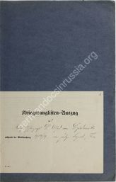 Akte 386. Kriegsranglisten-Auszug des Kriegsassistenzarztes Alfred von Dzialowski (6.5.1875 in Pillewitz)