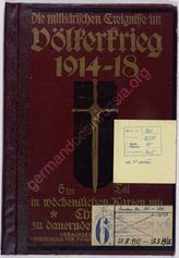 Akte 45. Gedruckter Kartensammelband: Die militärischen Ereignisse im Völkerkrieg 1914-1918, 6. Teil