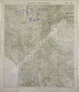 Akte 274. Karte Nr. 9 (AOK11): Marschkarte der Truppen vom 13.11-18.11.1918 und Lagekarte der Streitkräfte des Gegners vom 13.11.1918, M 1:750 000