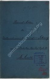 Akte 421. Personalakte des Zahlmeisteranwärters Unteroffiziers David Steinritz (17.12.1885 in Düren)