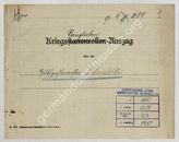 Akte 453. Kriegsranglistenauszug des Hilfszahlmeisters Paul Schwadtke (11.7.1881 in Stregans/Beeskow)